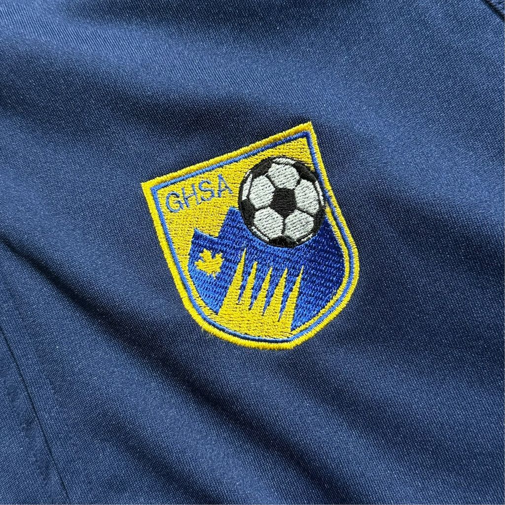 【USED】00s UMBRO GHSA Soccer Track Jacket Navy M / アンブロ サッカートラックジャケット ジャージ 刺繍ロゴ チーム章 90s〜00s