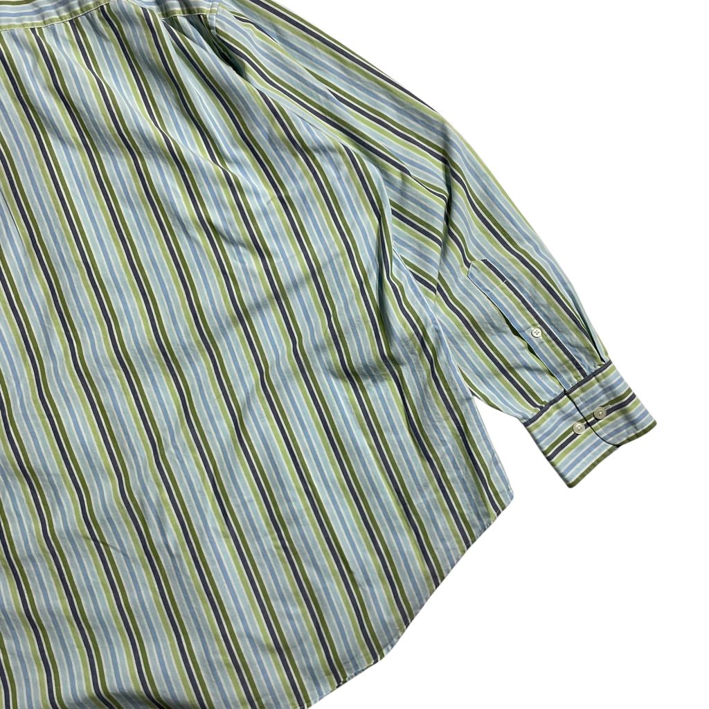 【USED】Nautica L/SL Stripe BD Shirt