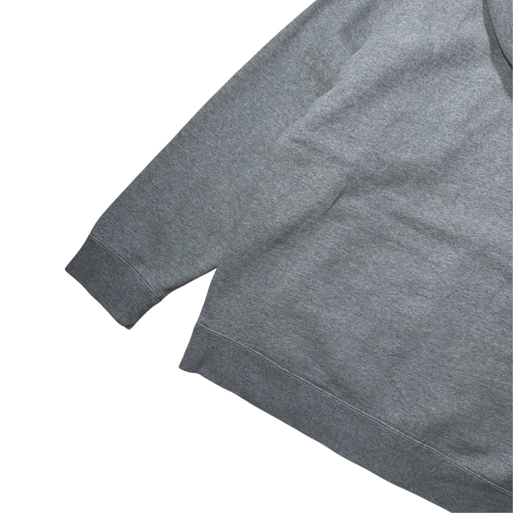 【USED】NIKE Swoosh Sweat Hoodie Grey / ナイキ ワンポイント スウッシュ 刺繍 スウェット パーカー プルオーバー グレー 灰 フーディー メンズ ユニセックス 古着