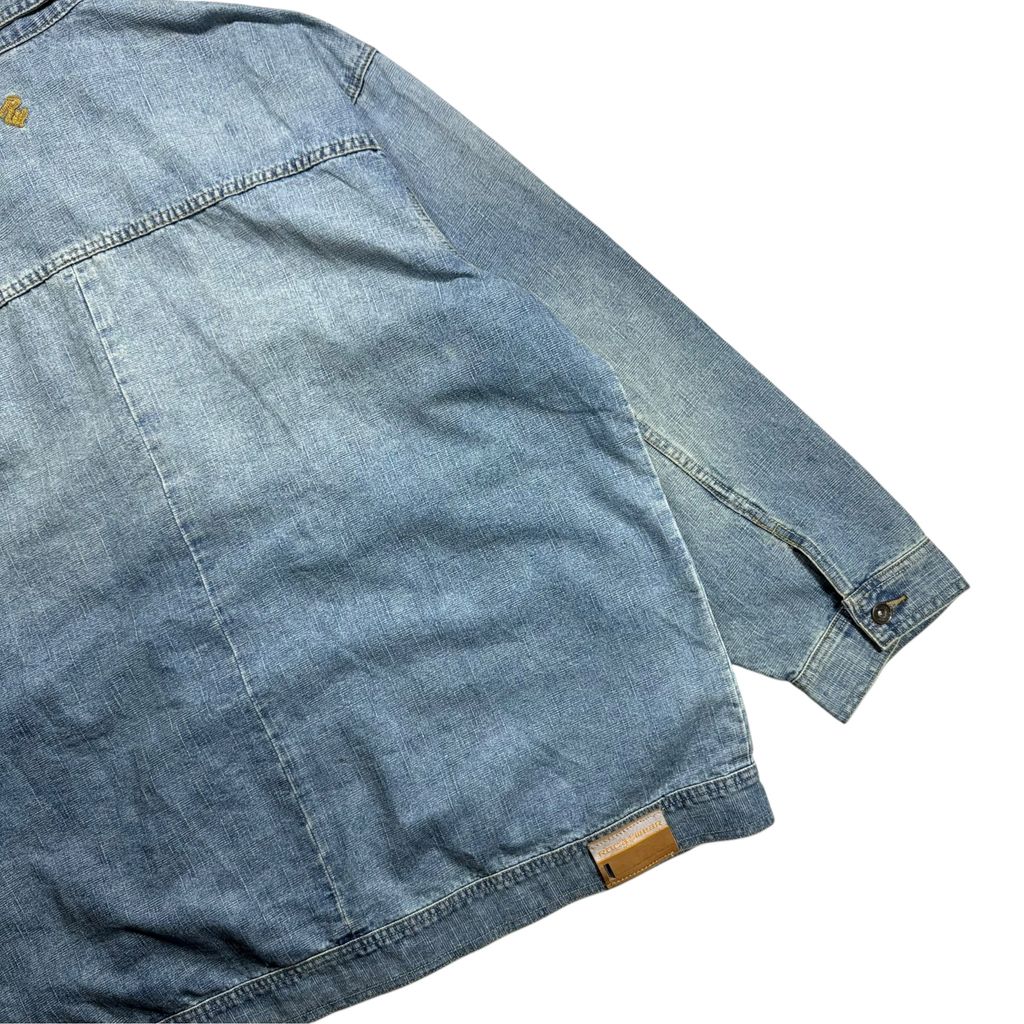 00s ROCAWEAR Denim Utility Jacket Light Blue XXL / ロカウェア デニム ユーティリティジャケット カバーオール デニムシャツ ヒップホップ B系 00年代 ヴィンテージ 古着 USED