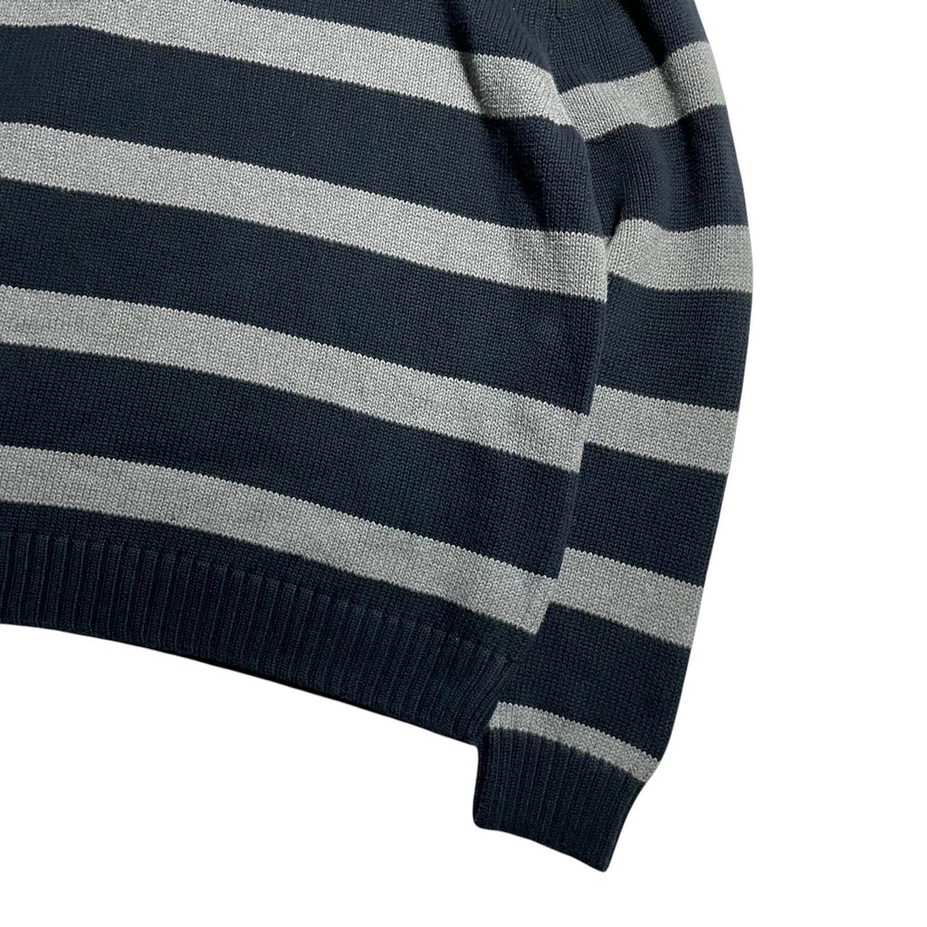 【USED】Chaps Half Zip Border Sweater