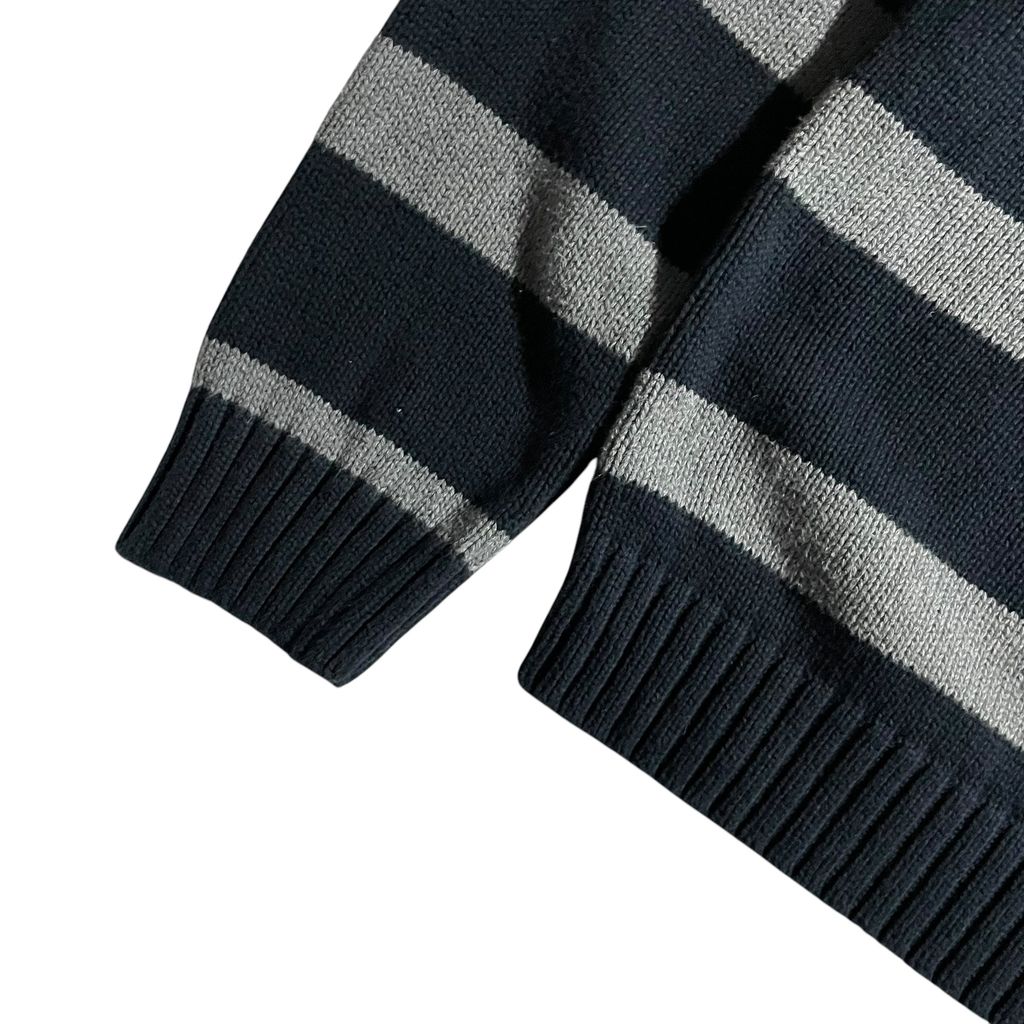 【USED】Chaps Half Zip Border Sweater