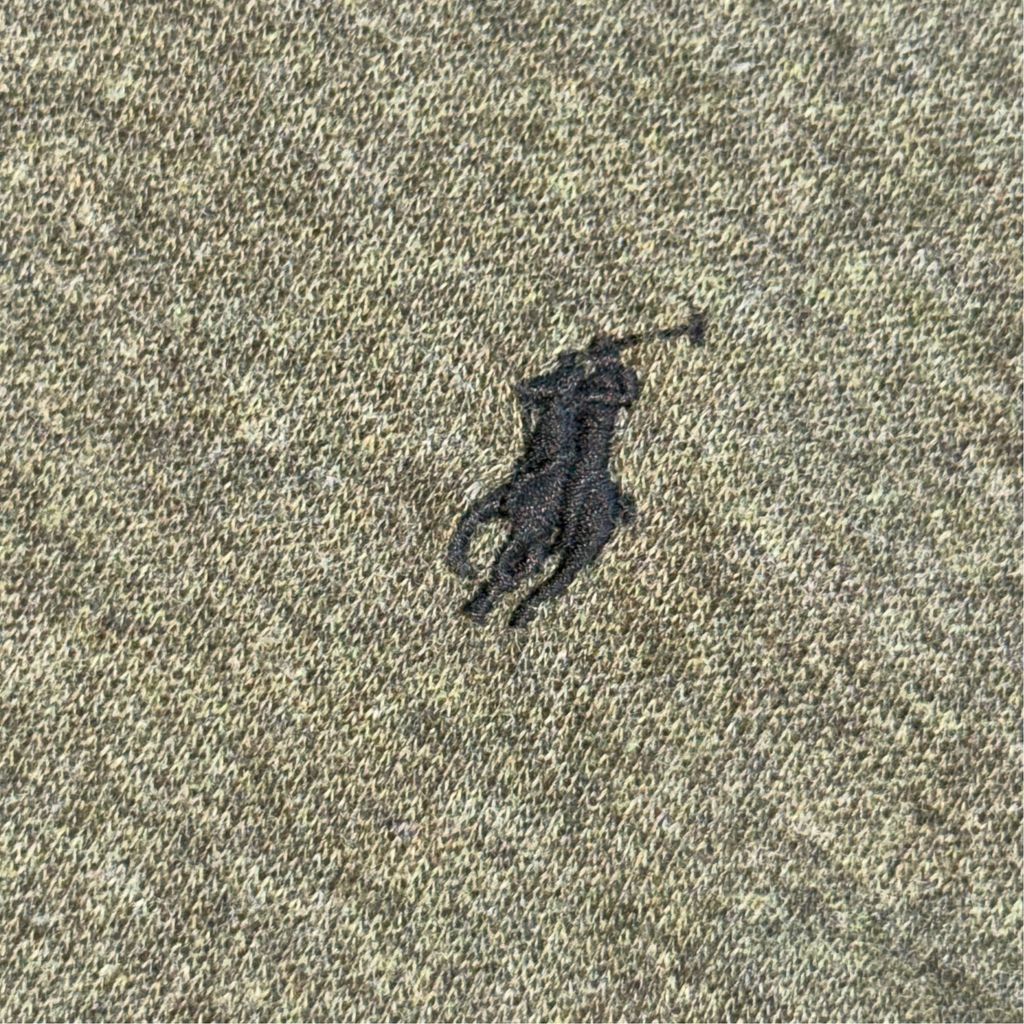 【USED】POLO RALPH LAUREN Estate Rib Hooded Full-Zip Jacket Olive XL / ポロラルフローレン エステートリブ フーデッド フルジップアップジャケット ニットパーカー ナイロン切替 オリーブ カーキ 00s〜10s