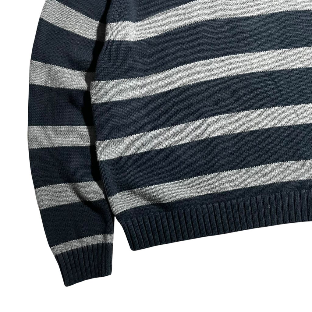 【USED】Chaps Half Zip Border Sweater