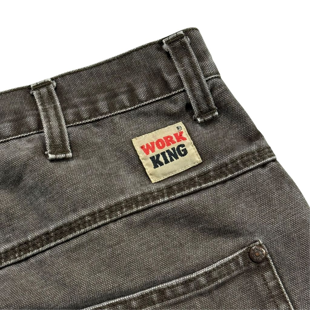 【USED】WORK KING Worker Painter Pants Charcoal Gray 38 x 30 / ワークキング ワーク ペインターパンツ チャコールグレー ダック地 ワークウェア