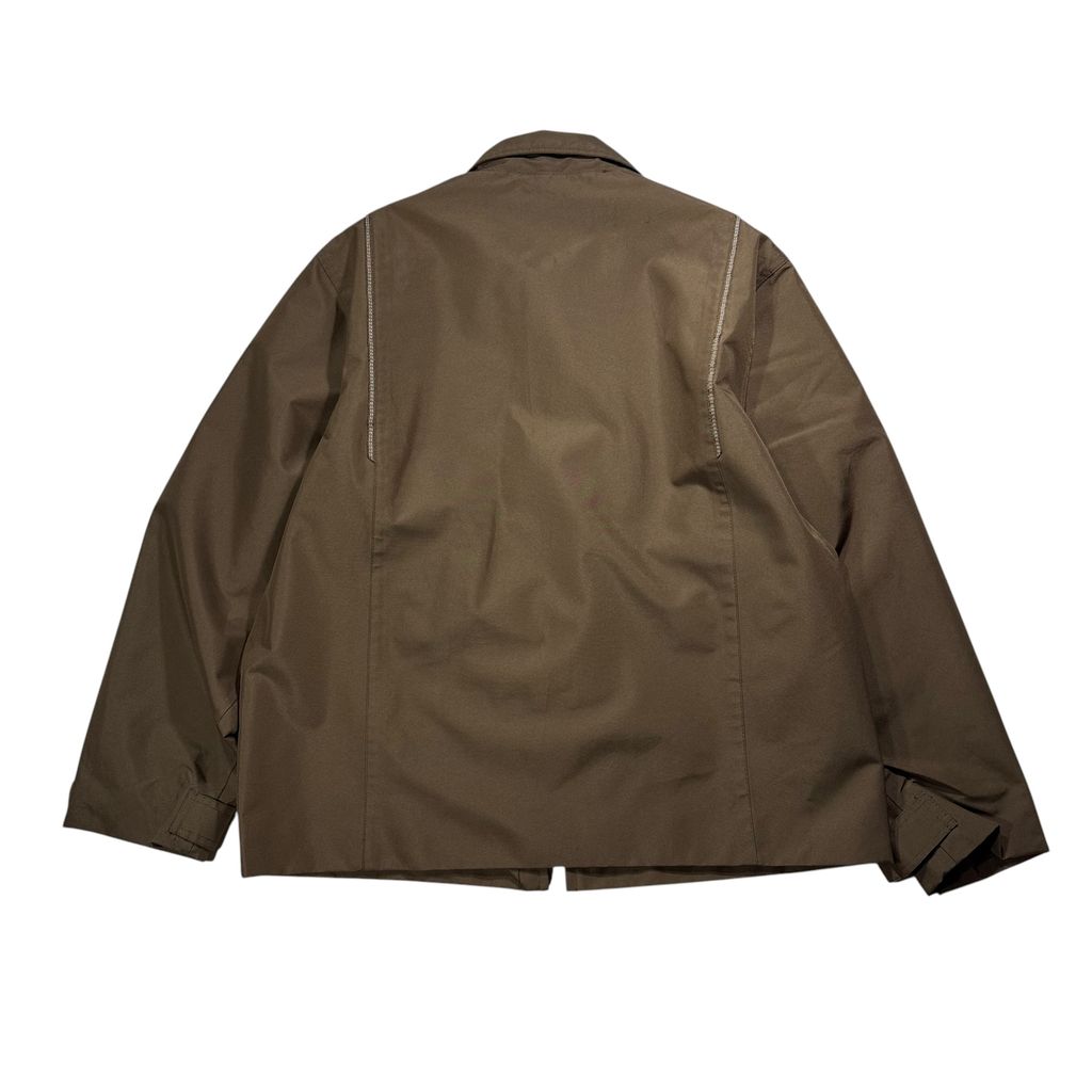 【USED】TWINHILL UPS Official Uniform Utility Jacket Brown MD / ツインヒル UPS 公式ユニフォーム ワークジャケット ブラウン 茶色 リフレクターテープ付き 企業モノ 古着