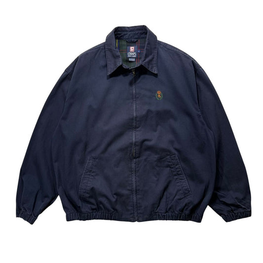 【USED】90s CHAPS RALPH LAUREN Swing Top Jacket Navy L / チャップス ラルフローレン スウィングトップ ドリズラージャケット ネイビー 濃紺 タータンチェック裏地 90年代 ヴィンテージ 古着
