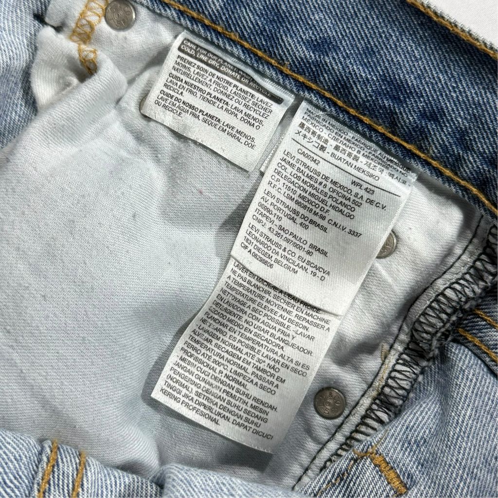 【USED】Levi's 550 Relaxed Fit Tapered Denim Pants Blue 36 x 30 / リーバイス 550 リラックスフィット テーパード デニム パンツ ブルー ウォッシュデニム 太め テーパード