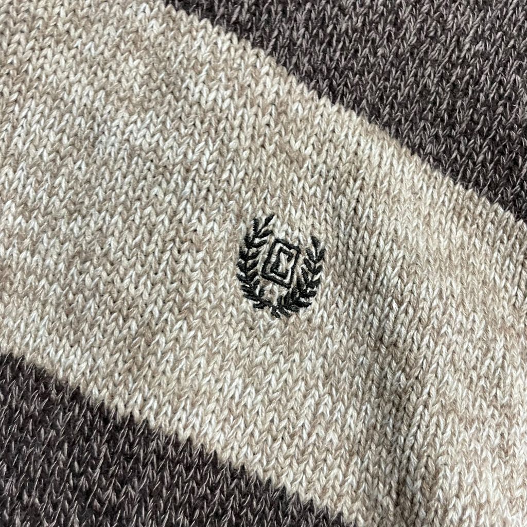 【USED】Chaps Half Zip Border Sweater