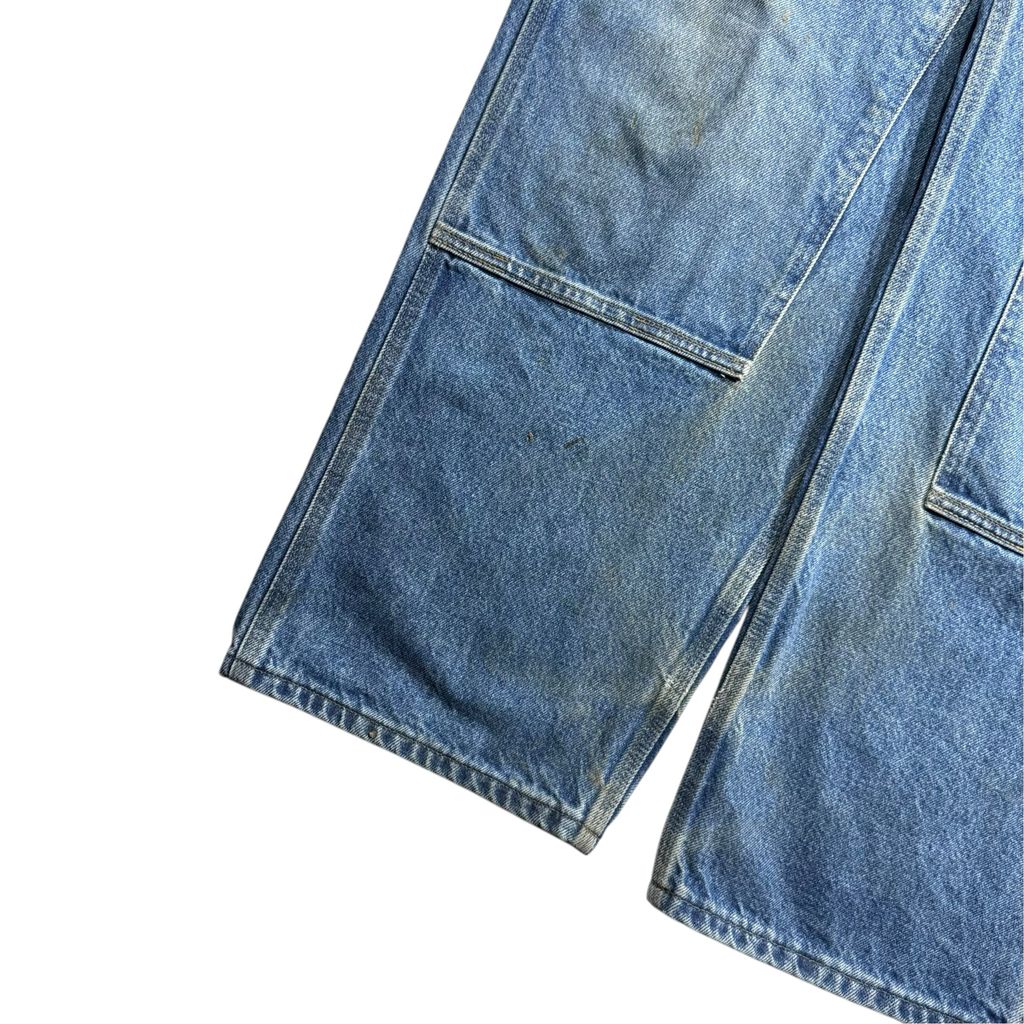 【USED】Carhartt B73 DST Double Knee Denim Painter Pants Blue 40 x 32 / カーハート ダブルニー デニム ペインターパンツ ブルー 青 デニム地 ワーク ビンテージ 古着