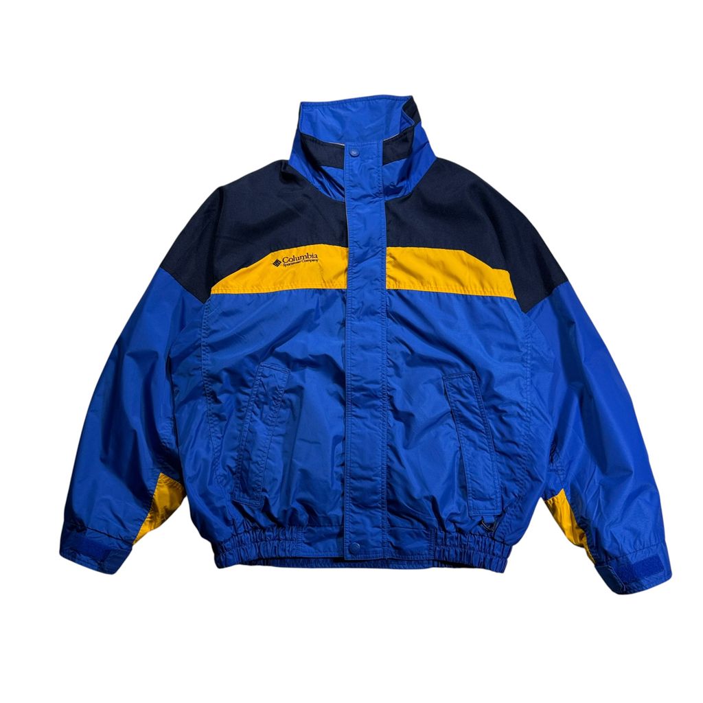 【USED】90s COLUMBIA Bugaboo Interchange Jacket Blue x Yellow x Navy M / コロンビア バガブー ナイロンジャケット マウンテンパーカー 切替 90年代