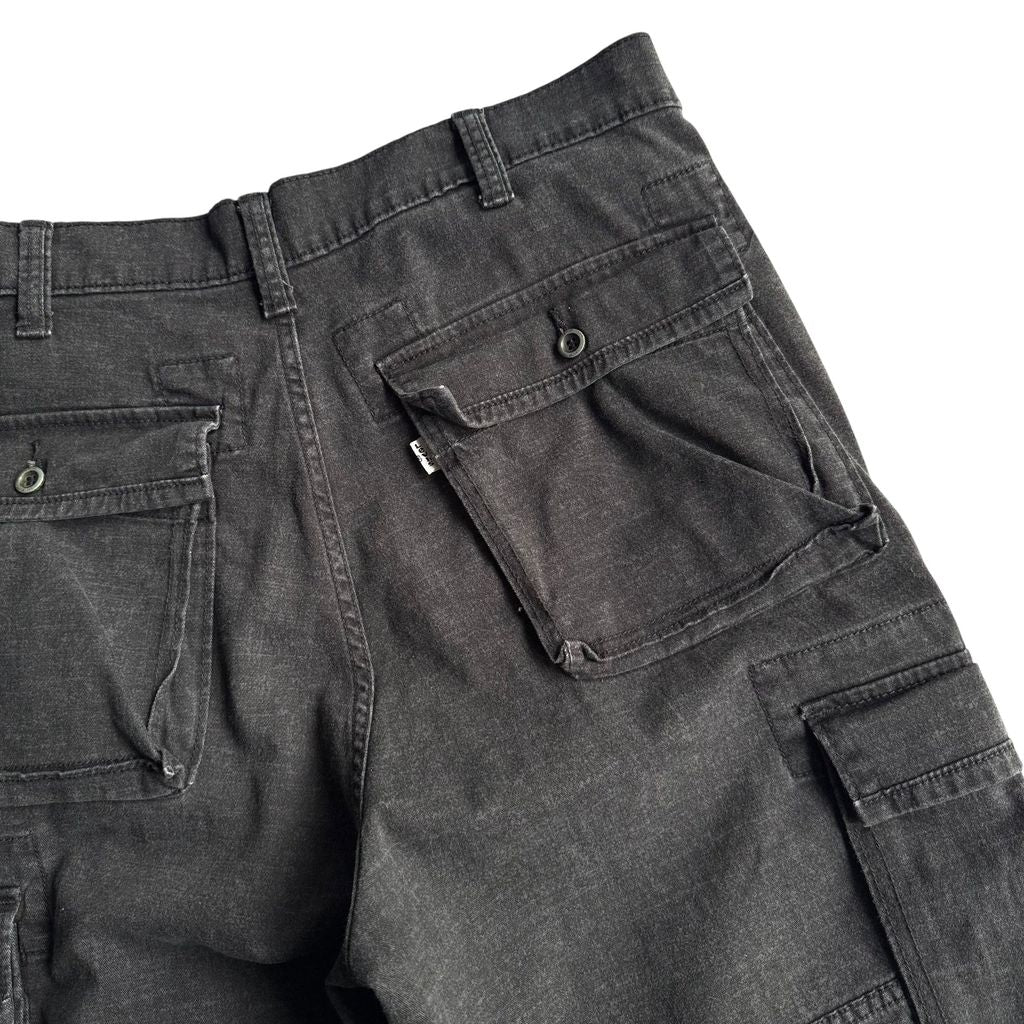 【USED】LEVI'S リーバイス BLACK DENIM CARGO SHORTS カーゴショーツ ハーフパンツ ブラックデニム W36