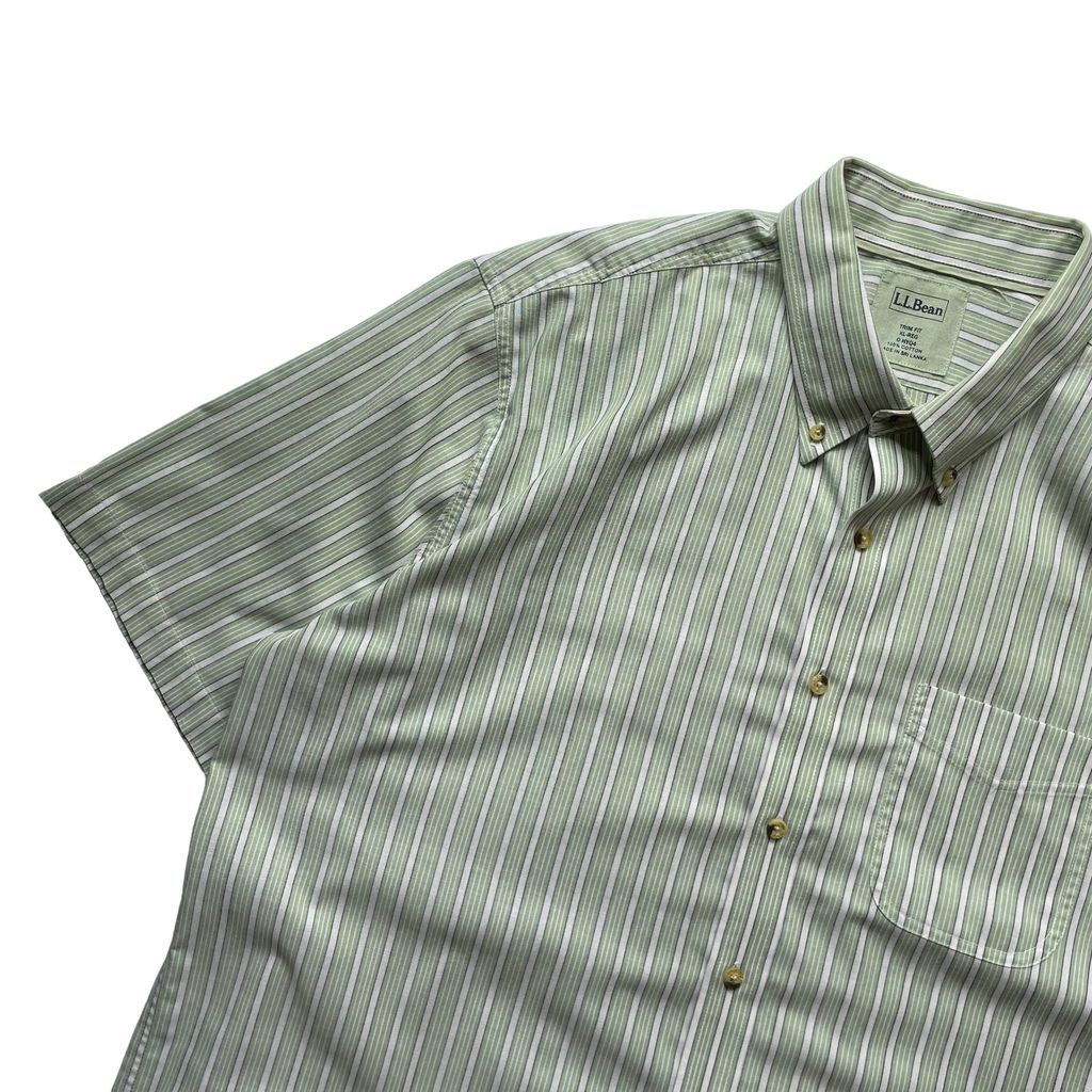 L.L. Bean Stripe BD S/SL Shirt