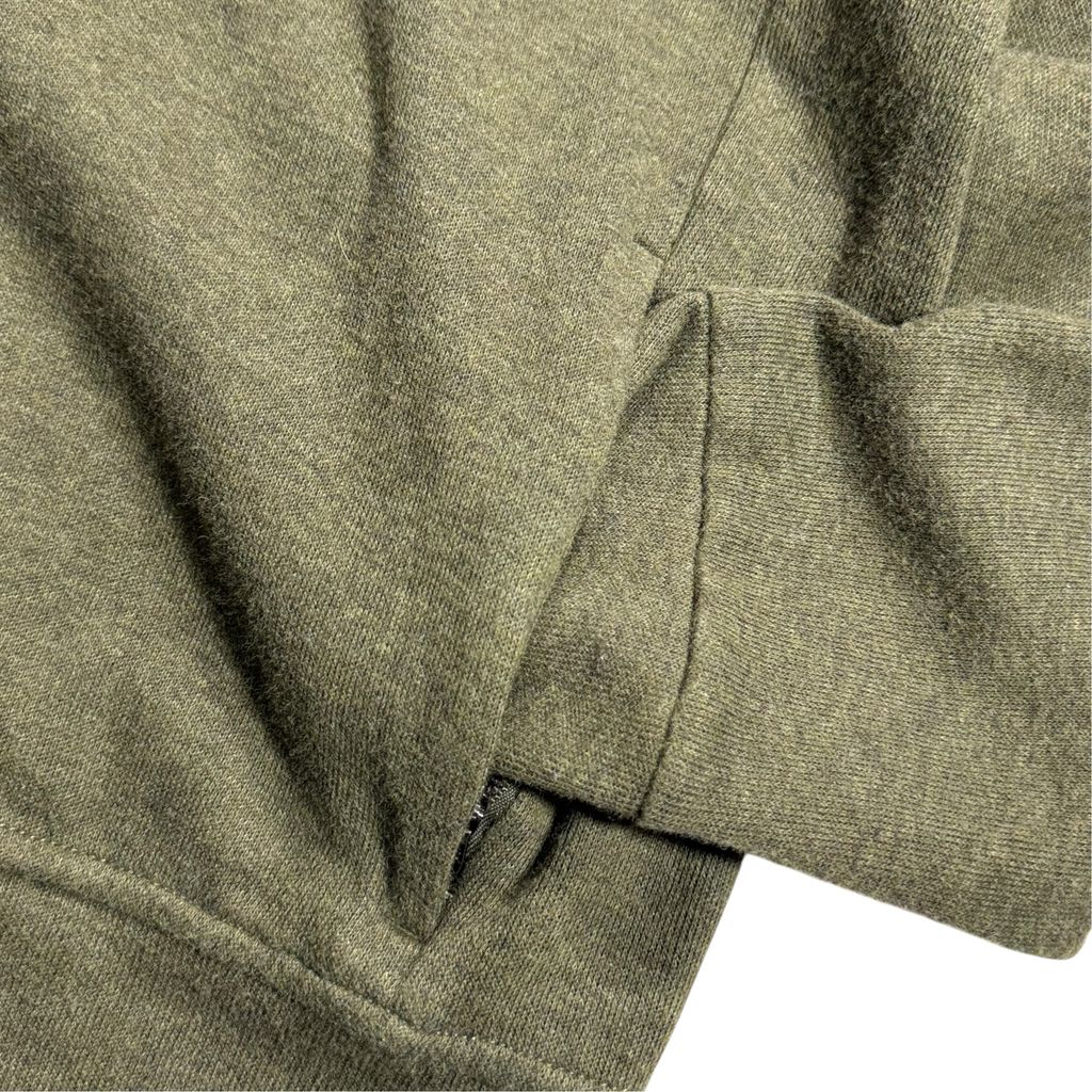 【USED】POLO RALPH LAUREN Estate Rib Hooded Full-Zip Jacket Olive XL / ポロラルフローレン エステートリブ フーデッド フルジップアップジャケット ニットパーカー ナイロン切替 オリーブ カーキ 00s〜10s