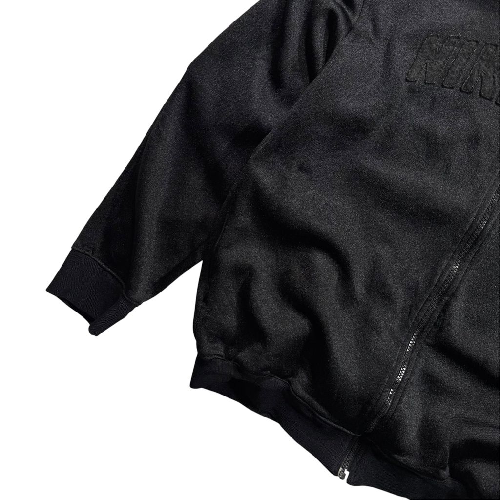 【USED】00s NIKE Track Jacket Black x Blue M / ナイキ トラックジャケット ジャージ 刺繍ワッペン 1972 黒 青 00年代