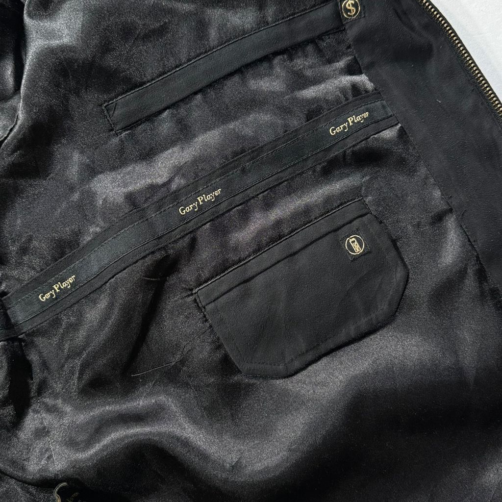 【USED】90s〜00s Gary Player Swing Top Jacket Black XL / ゲーリープレーヤー スウィングトップ ドリズラージャケット ピーチスキン ブラック 黒 多機能内ポケット 90年代 ヴィンテージ 古着