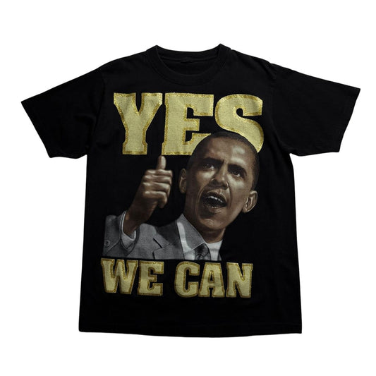 【USED】SCHOOL OF HARD KNOCKS OBAMA S/SL Tee 黒 半袖Tシャツ