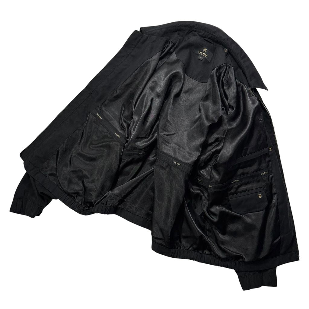 【USED】90s〜00s Gary Player Swing Top Jacket Black XL / ゲーリープレーヤー スウィングトップ ドリズラージャケット ピーチスキン ブラック 黒 多機能内ポケット 90年代 ヴィンテージ 古着