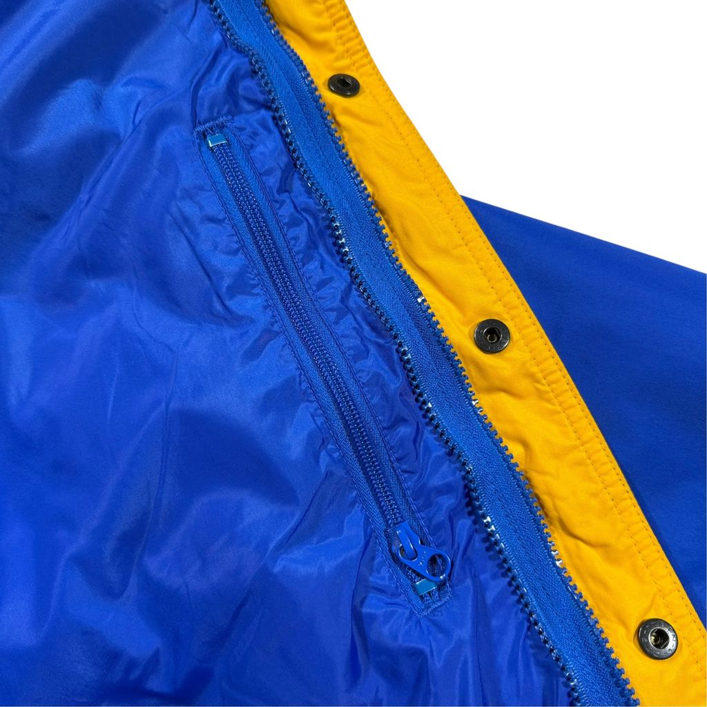 【USED】90s COLUMBIA Bugaboo Interchange Jacket Blue x Yellow x Navy M / コロンビア バガブー ナイロンジャケット マウンテンパーカー 切替 90年代