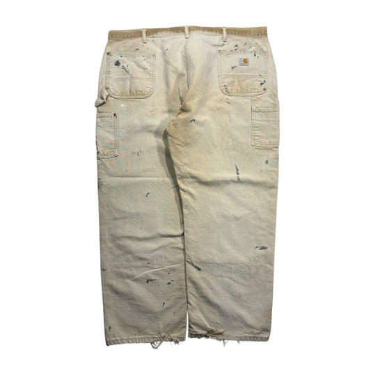 【USED】Carhartt Double Knee Painter Pants Made in USA Tan / Carhartt Brown / カーハート ダブルニー ペインターパンツ ペンキ汚れ ダック地 ボロ ビンテージ アメリカ製 古着