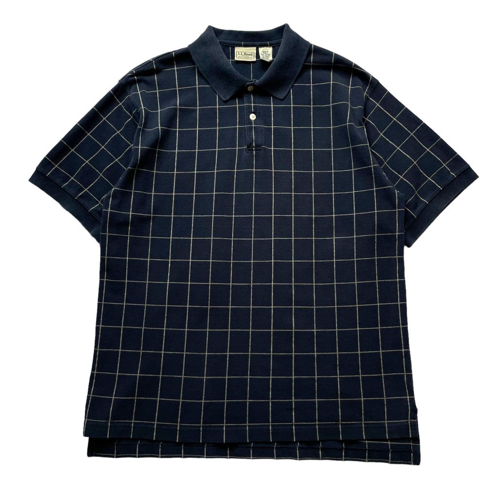 L.L. Bean Window Pen Check S/SL Polo Shirt