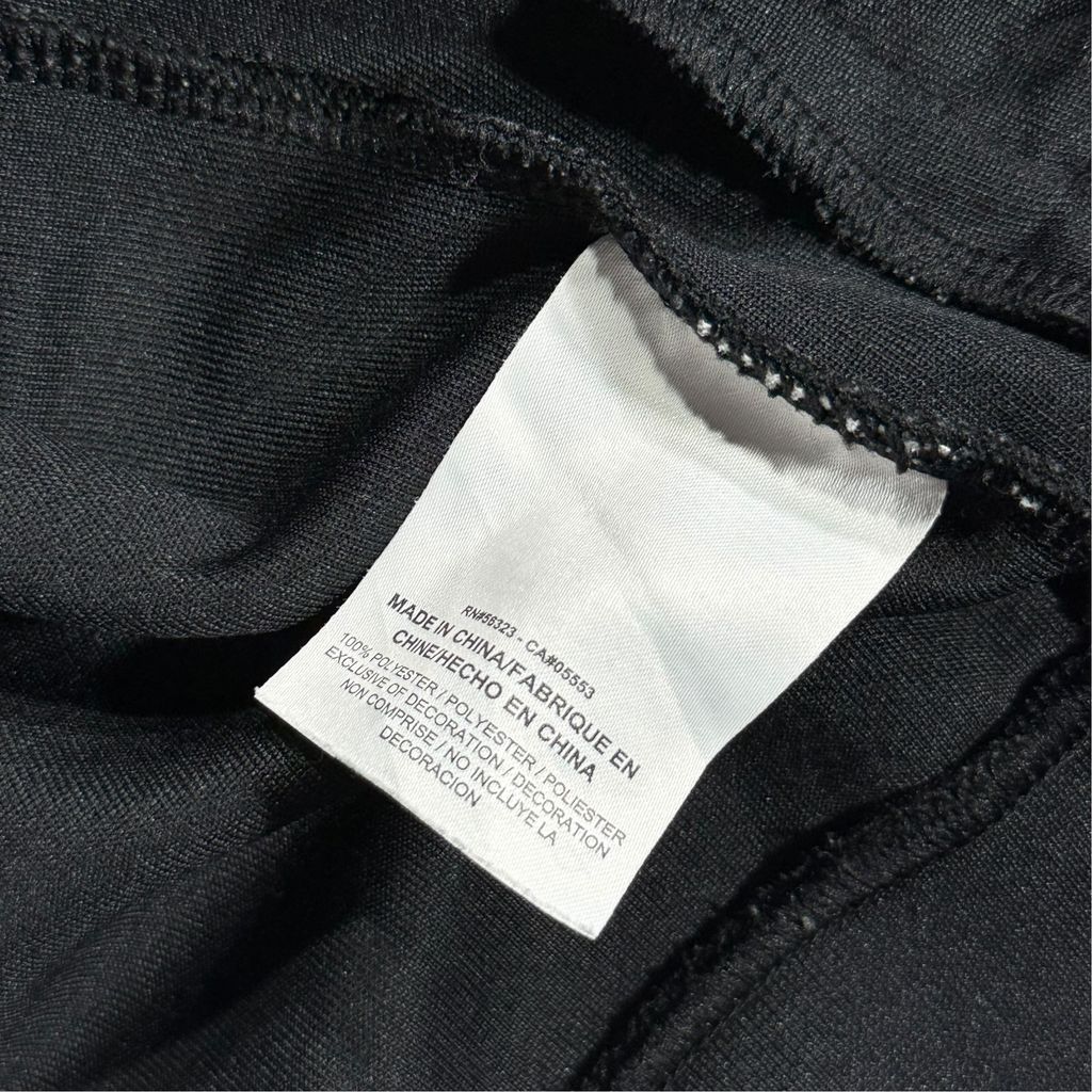 【USED】00s NIKE Track Jacket Black x Gray M / ナイキ トラックジャケット ジャージ 刺繍ロゴ 切替 スタンドカラー 黒 灰色 00年代