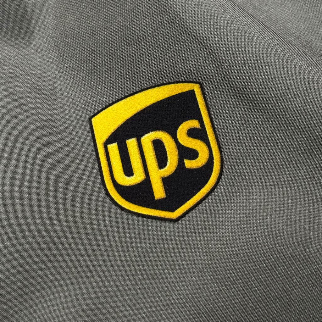 【USED】TWINHILL UPS Official Uniform Utility Jacket Brown MD / ツインヒル UPS 公式ユニフォーム ワークジャケット ブラウン 茶色 リフレクターテープ付き 企業モノ 古着