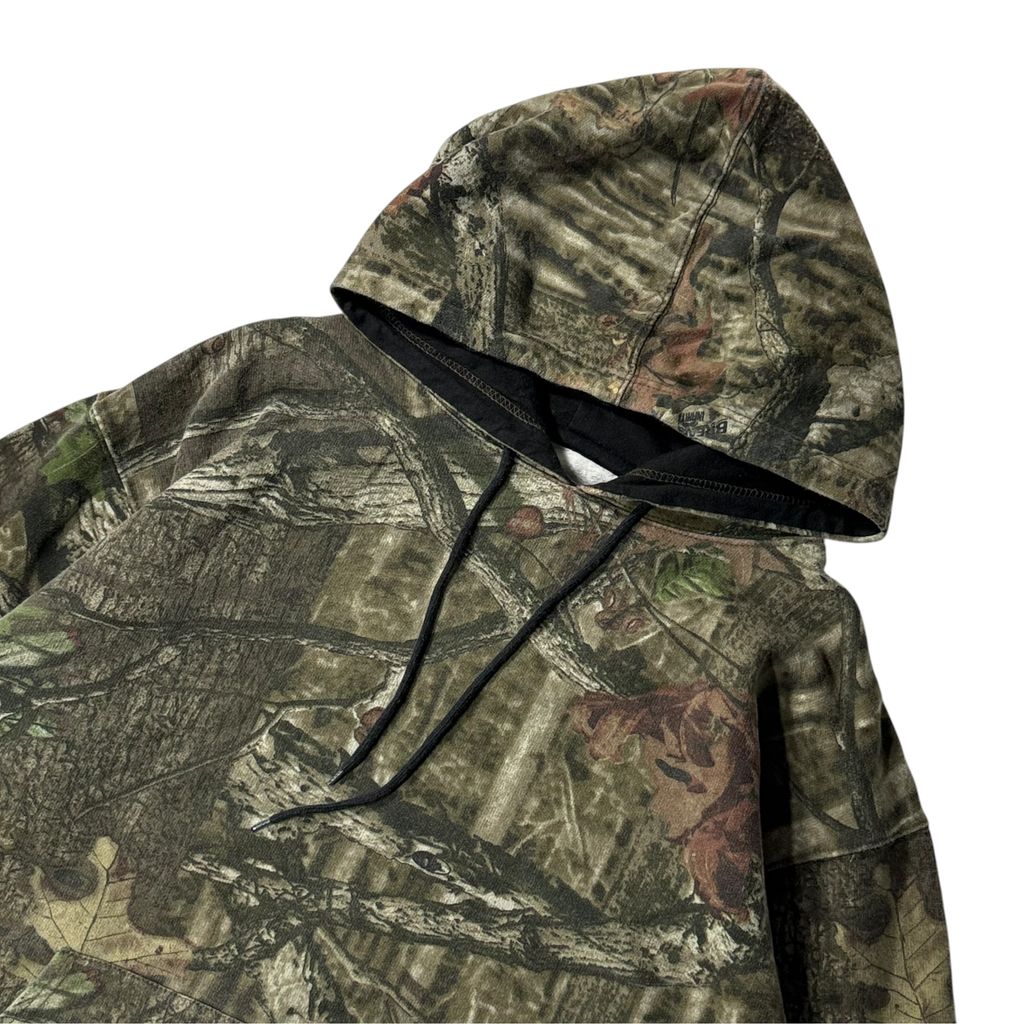 【USED】YUKON GEAR Mossy Oak Real Tree Camo Sweat Hoodie XL / ユーコンギア モッシーオーク リアルツリーカモ 迷彩 スウェット パーカー プルオーバー パキスタン製 メンズ ユニセックス 古着