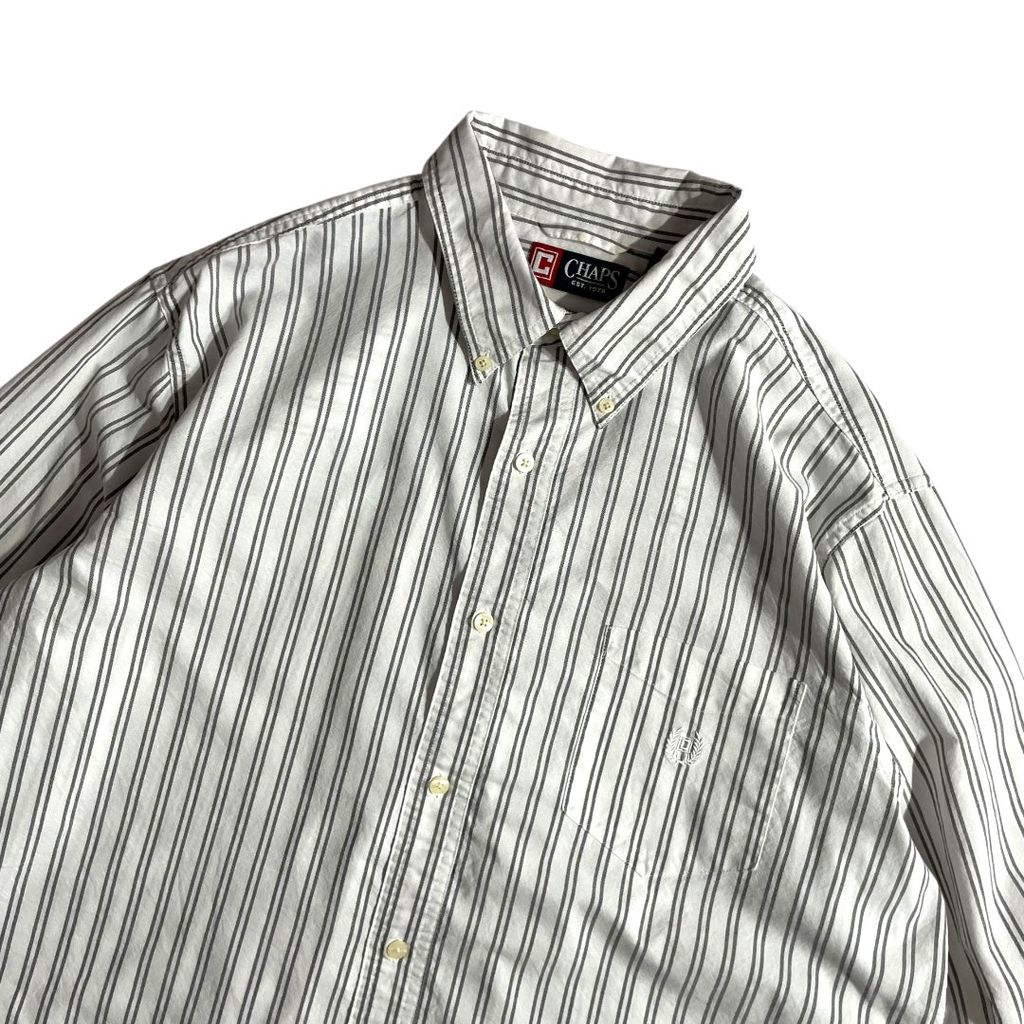 【USED】Chaps L/SL Stripe BD Shirt