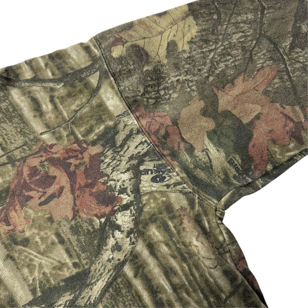 【USED】YUKON GEAR Mossy Oak Real Tree Camo Sweat Hoodie XL / ユーコンギア モッシーオーク リアルツリーカモ 迷彩 スウェット パーカー プルオーバー パキスタン製 メンズ ユニセックス 古着