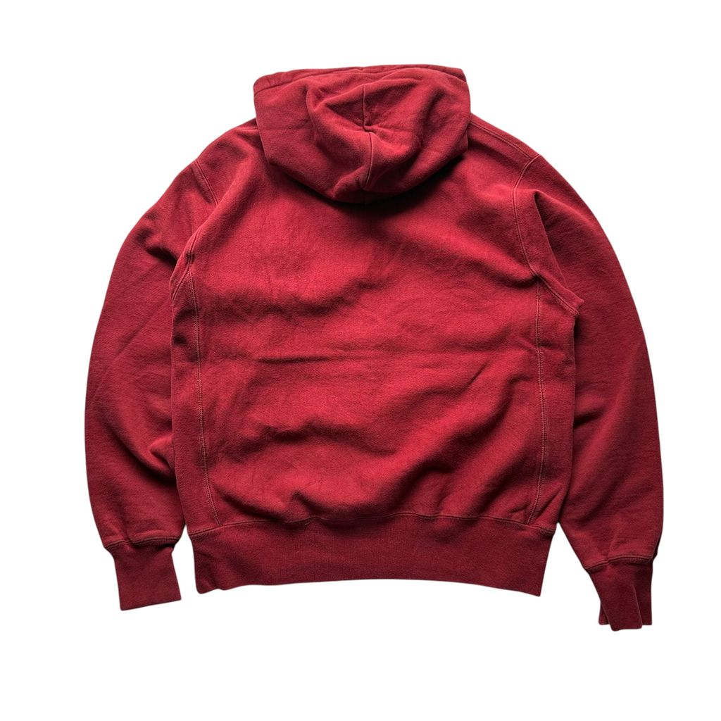 【USED】Champion REVERSE WEAVE Hoodie Red M JPN XL / チャンピオン リバースウィーブ スウェット パーカー プルオーバー フーディー ボルドー 赤 目付き ホンジュラス製 メンズ ユニセックス 古着