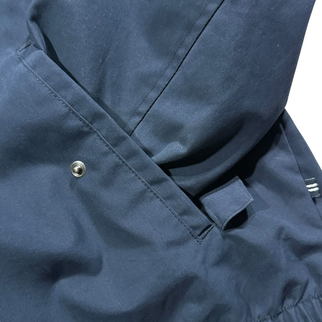【USED】NAUTICA Swing Top Jacket Navy XL / ノーティカ スウィングトップ ジップアップブルゾン ジャケット 立ち襟 コーデュロイ切り替え 紺 ビッグサイズ 古着 USED