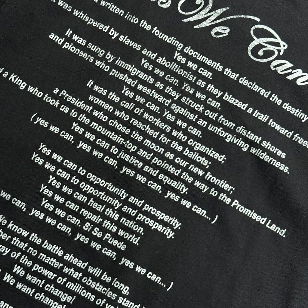 【USED】SCHOOL OF HARD KNOCKS OBAMA S/SL Tee 黒 半袖Tシャツ