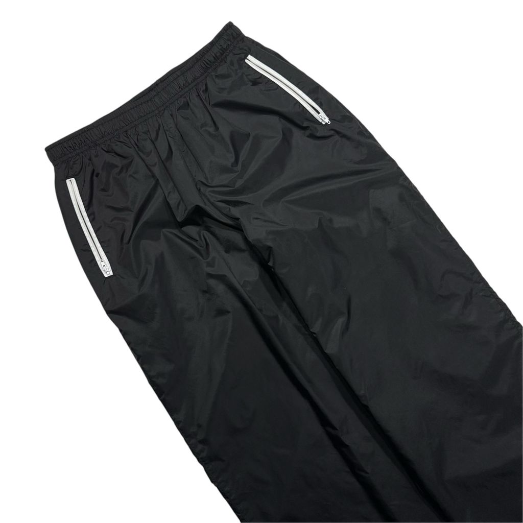 【USED】00s Nike Nylon Pants Black XL / ナイキ ナイロンパンツ ブラック ジップポケット 裾ジップ スウッシュ刺繍 スポーツ