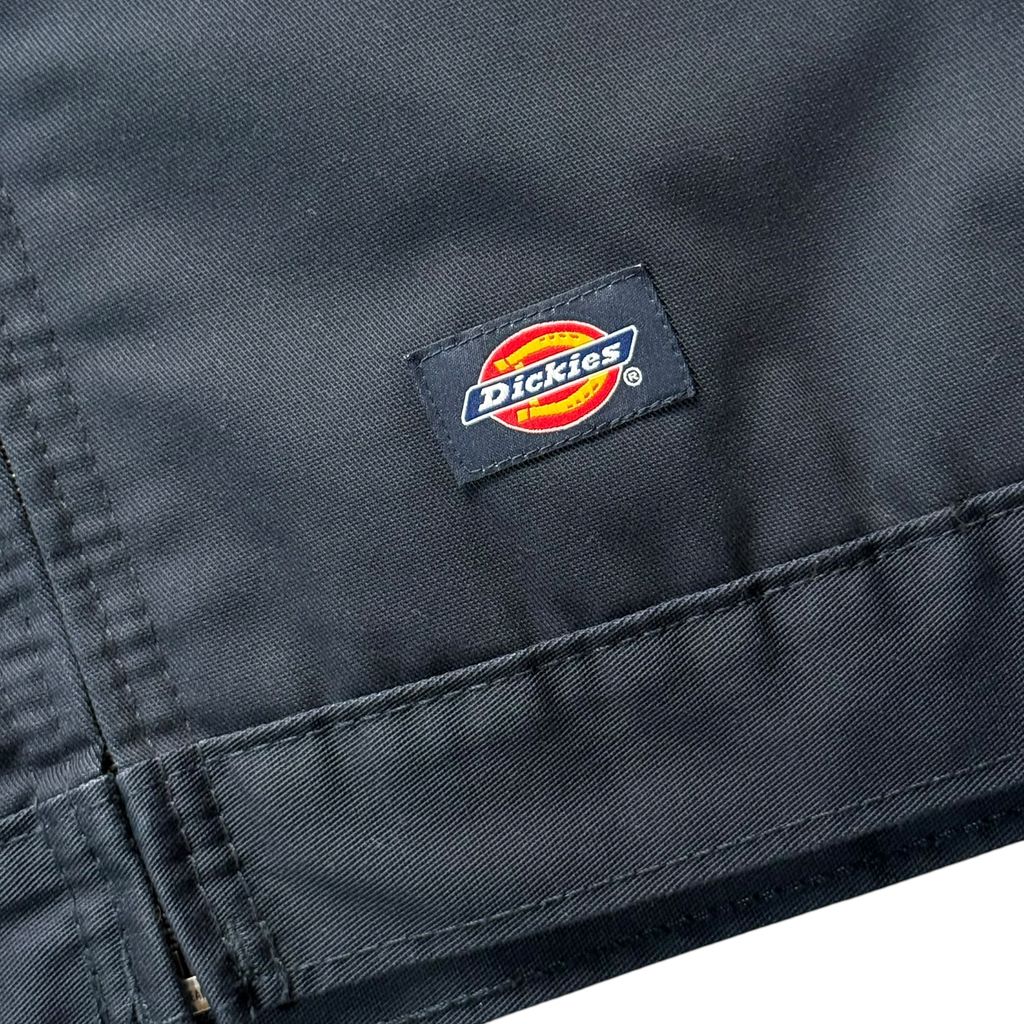【USED】Dickies Quilted Lined Work Jacket Dark Navy XL / ディッキーズ キルティングライナー ワークジャケット 企業刺繍 ダークネイビー 紺 2015年製 XL 古着