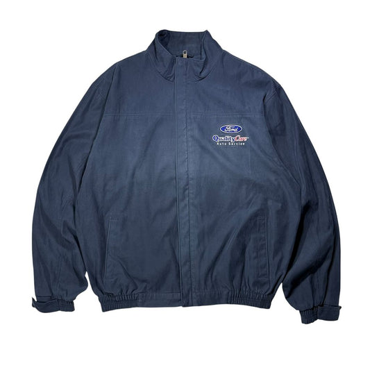 【USED】90s ANTIGUA Ford Quality Care Auto Service Swing Top Jacket Navy L / アンティグア フォード クオリティケア オートサービス スウィングトップ 企業モノ 紺 90年代 ヴィンテージ 古着 USED