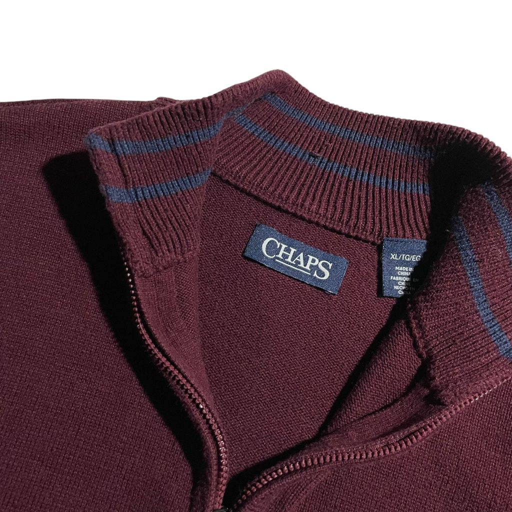 【USED】Chaps Half Zip Sweater