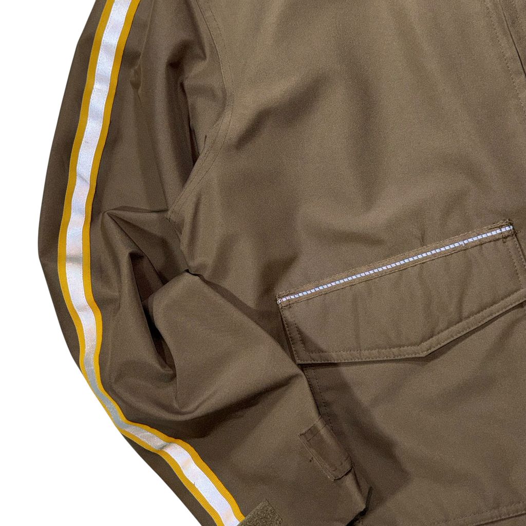 【USED】TWINHILL UPS Official Uniform Utility Jacket Brown MD / ツインヒル UPS 公式ユニフォーム ワークジャケット ブラウン 茶色 リフレクターテープ付き 企業モノ 古着