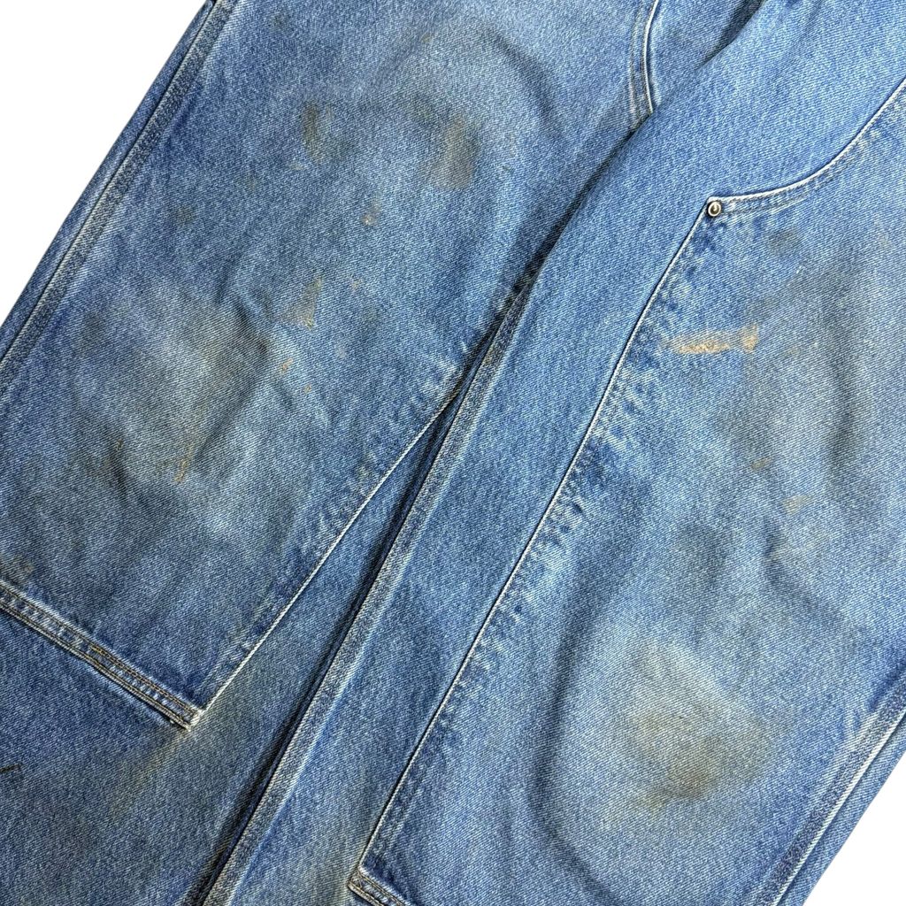 【USED】Carhartt B73 DST Double Knee Denim Painter Pants Blue 40 x 32 / カーハート ダブルニー デニム ペインターパンツ ブルー 青 デニム地 ワーク ビンテージ 古着