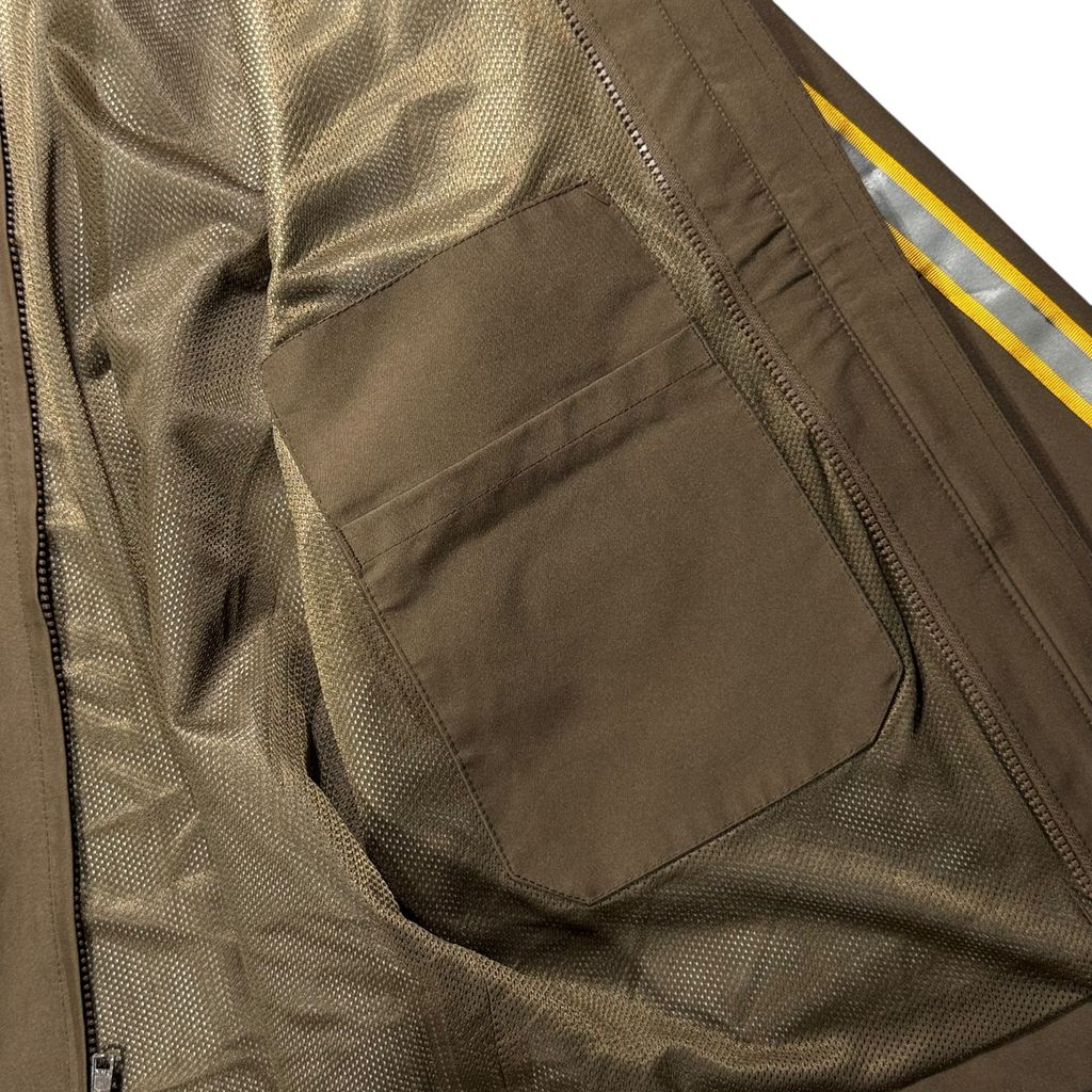 【USED】TWINHILL UPS Official Uniform Utility Jacket Brown MD / ツインヒル UPS 公式ユニフォーム ワークジャケット ブラウン 茶色 リフレクターテープ付き 企業モノ 古着