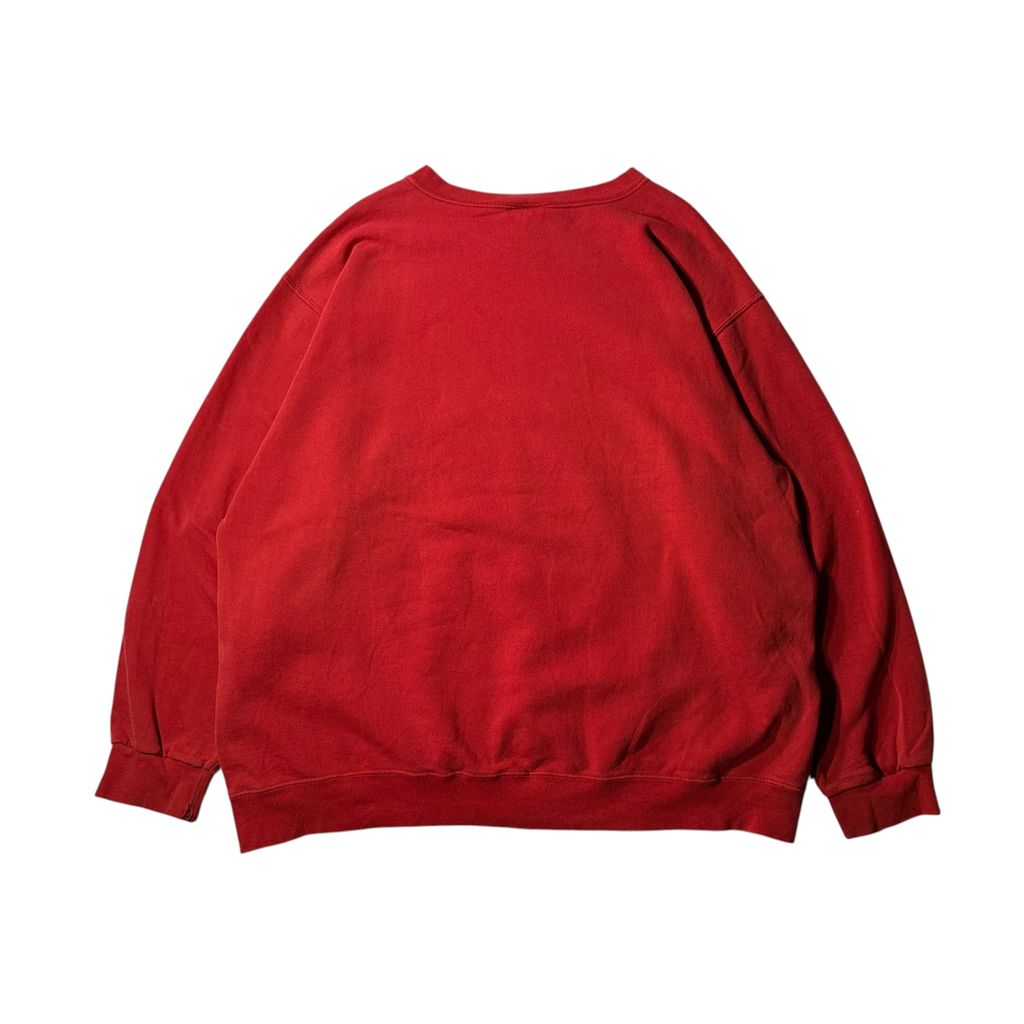 【USED】NIKE Swoosh Sweat Red XL / ナイキ ワンポイント スウッシュ 刺繍 クルーネック スウェット トレーナー レッド 赤 白タグ XLサイズ メンズ ユニセックス 古着