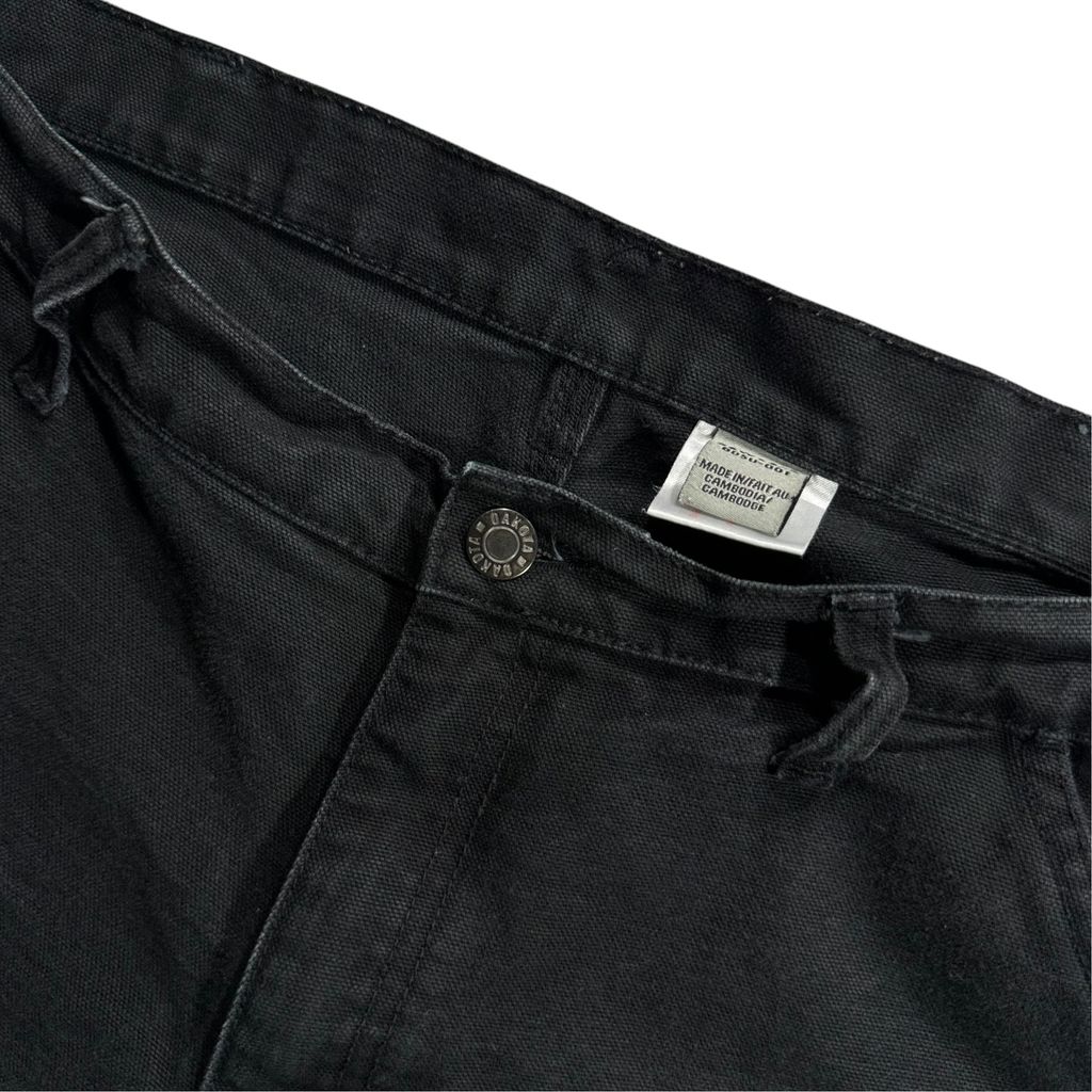 【USED】DAKOTA Worker Painter Pants Black 36 x 32 / ダコタ ワーク ペインターパンツ ブラック ダック地 ワークウェア ビンテージ 古着