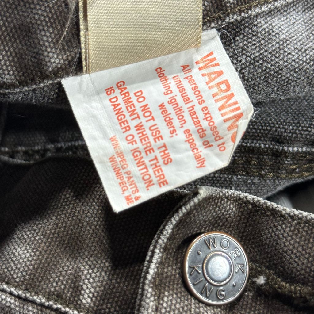 【USED】WORK KING Worker Painter Pants Charcoal Gray 38 x 30 / ワークキング ワーク ペインターパンツ チャコールグレー ダック地 ワークウェア