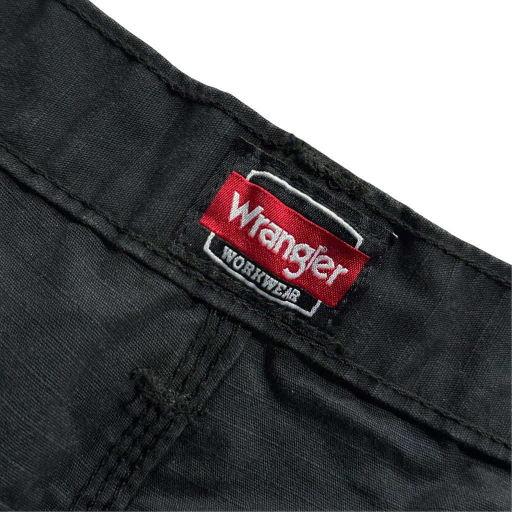 【USED】Wrangler WORKWEAR Ripstop Cargo Painter Pants Black 36 x 30 / ラングラー ワークウェア リップストップ カーゴ ペインターパンツ ブラック 黒