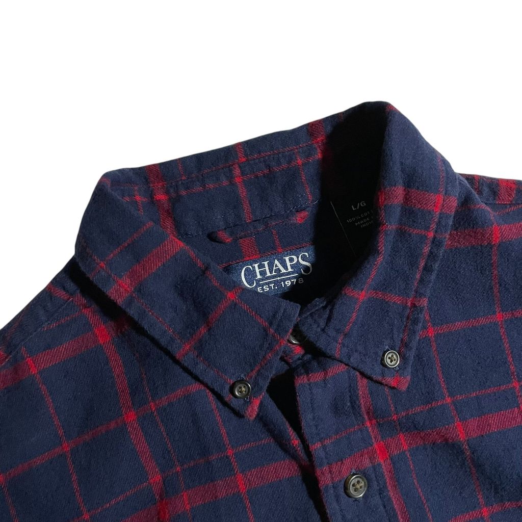 【USED】Chaps L/SL Check BD Shirt