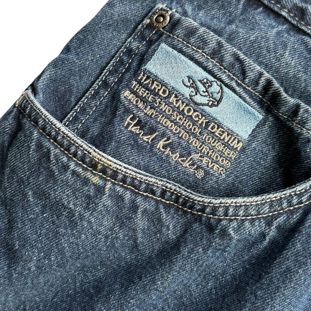 【USED】SOHK School of Hard Knocks スクールオブハードノックス Denim Painter Shorts バギーパンツ ショーツ  38インチ