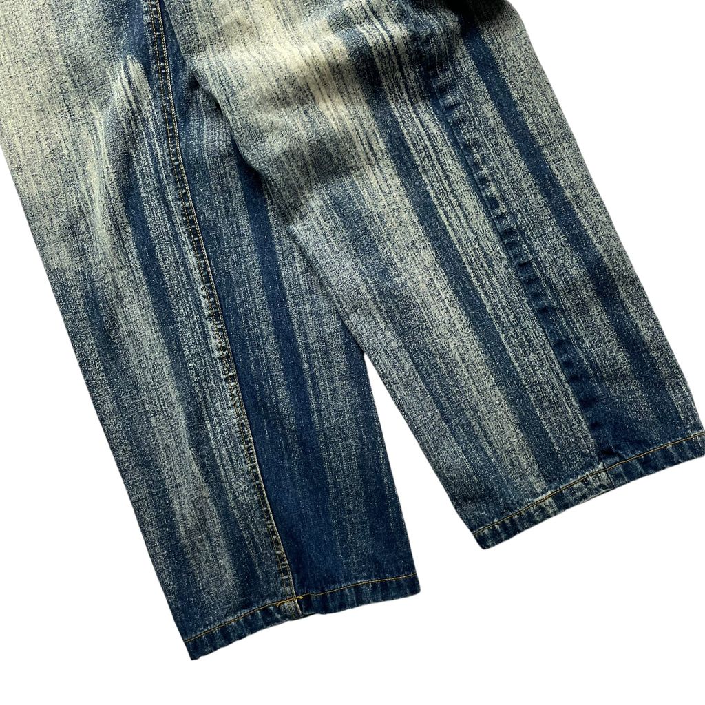 Raw Blue Loose Fit Bleach Denim