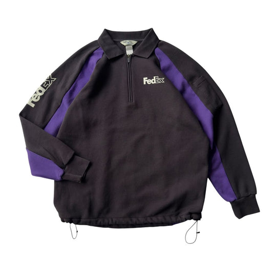 【USED】FeDex Haif Zip Sweat Polo