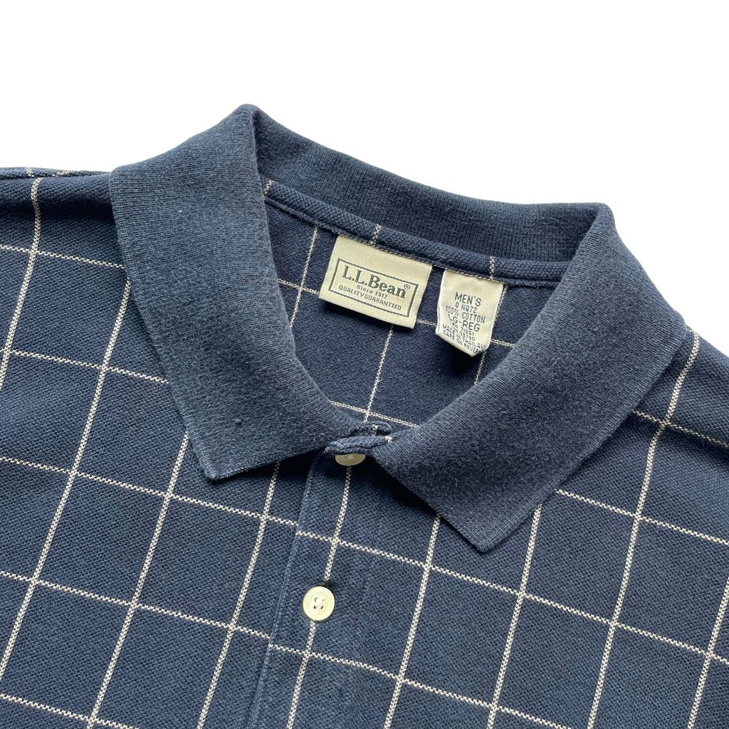 L.L. Bean Window Pen Check S/SL Polo Shirt