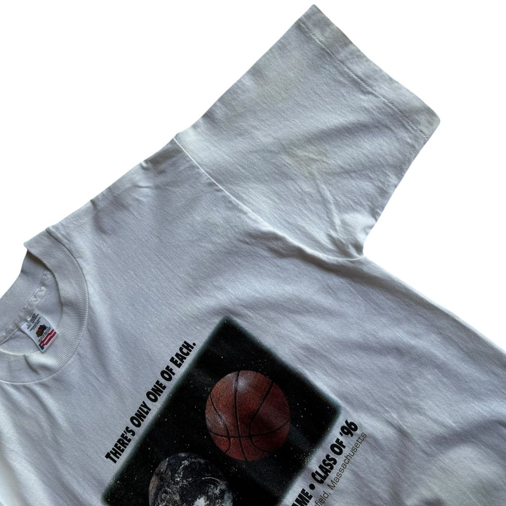【USED】FRUIT OF THE ROOM 1996 "Basketball Hall of Fame" S/SL TEE 半袖Tシャツ Lサイズ シングルステッチ